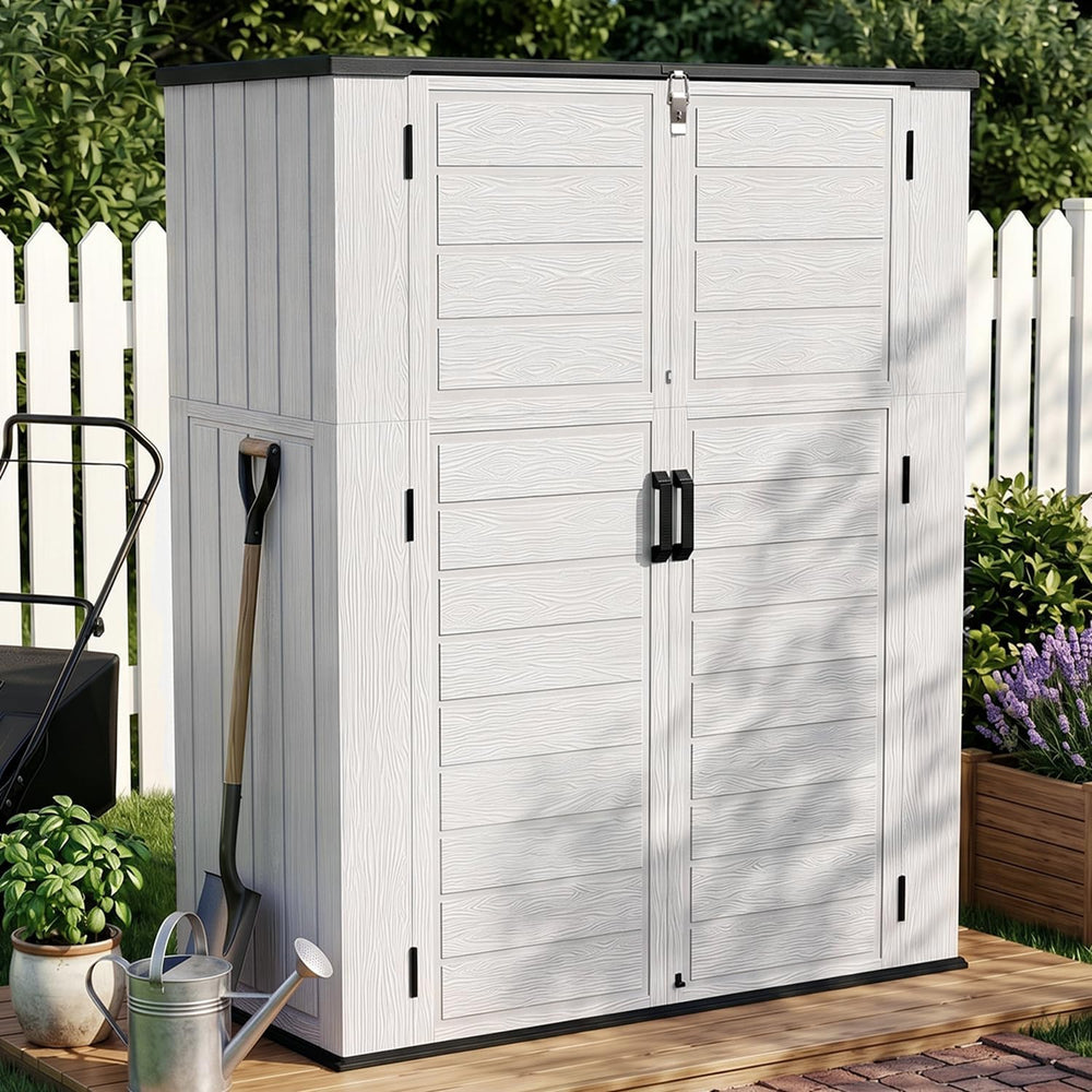 Outdoor Storage Shed Resin Waterproof Storage Cabinet for Patio Garden