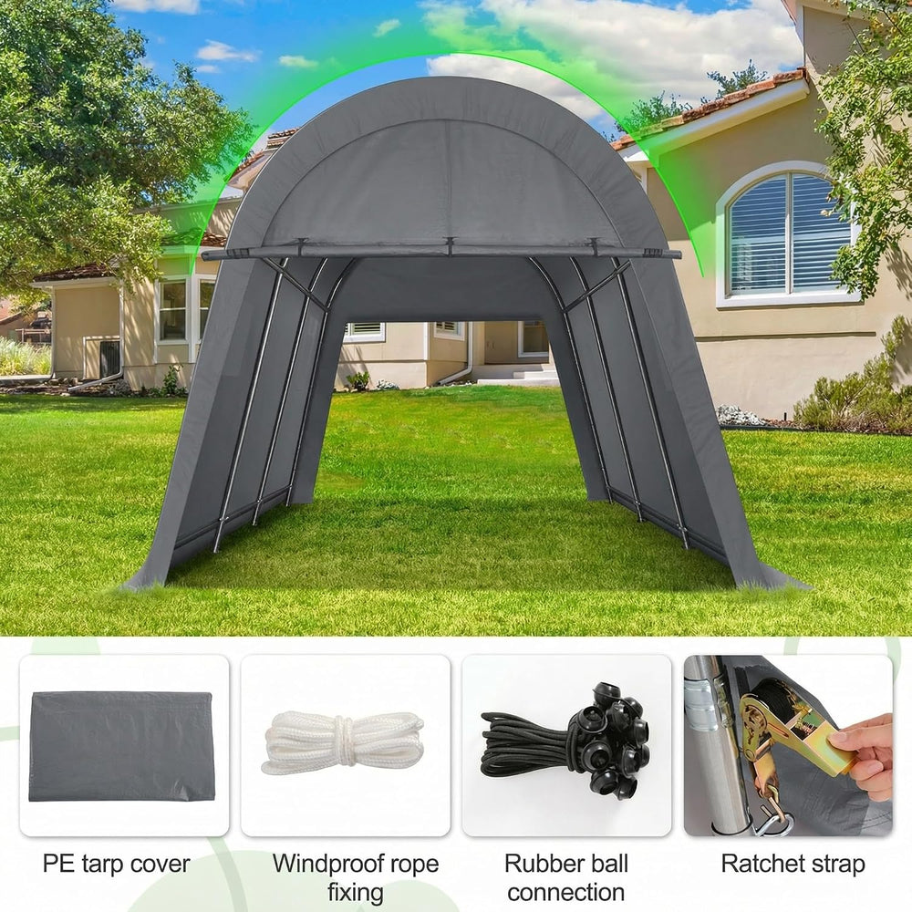 COBIZI Carport Canopy 10x20 Heavy Duty Portable Garage