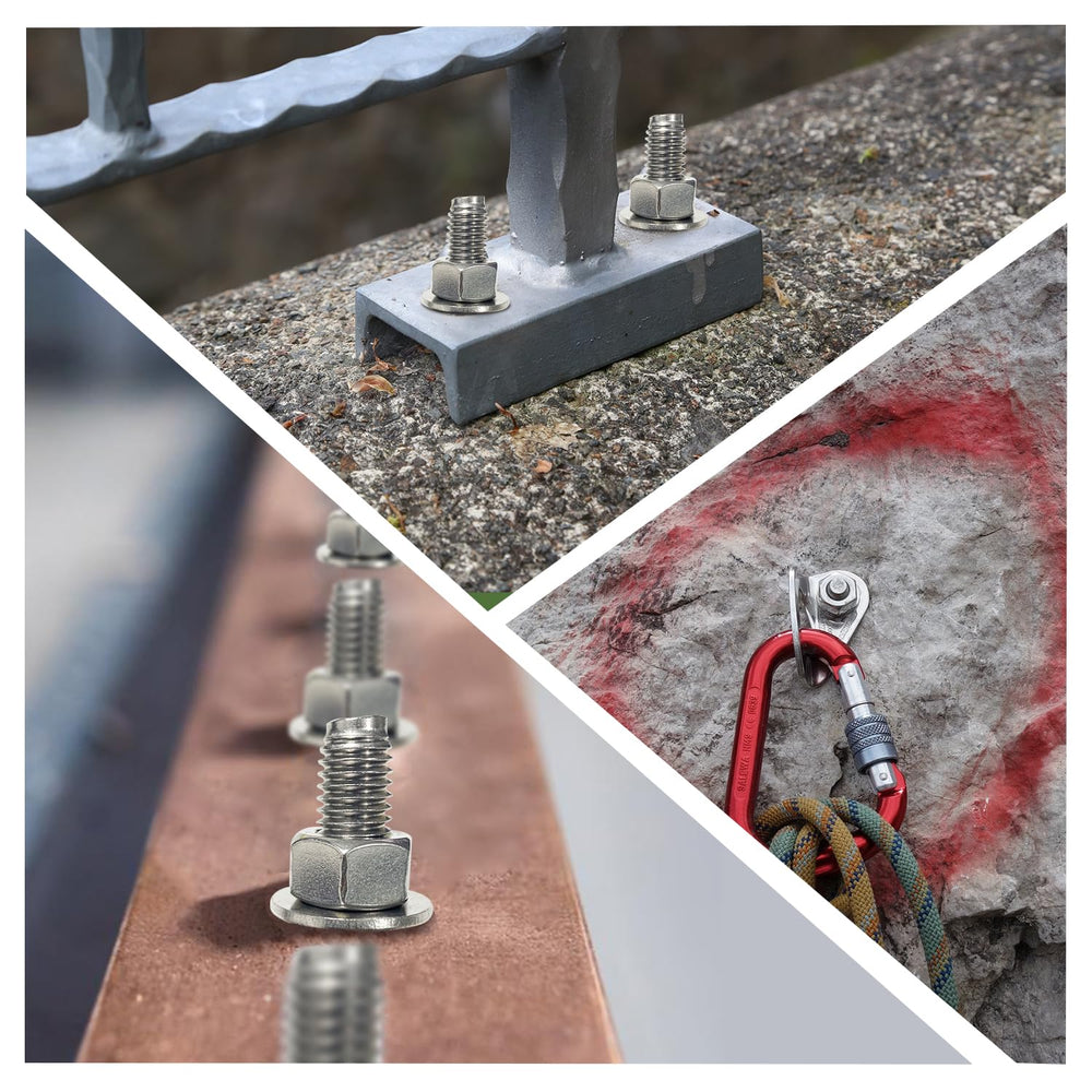 LIONMAX Stainless Steel Concrete Anchors, 3/8" x 5" Wedge Anchors, ...