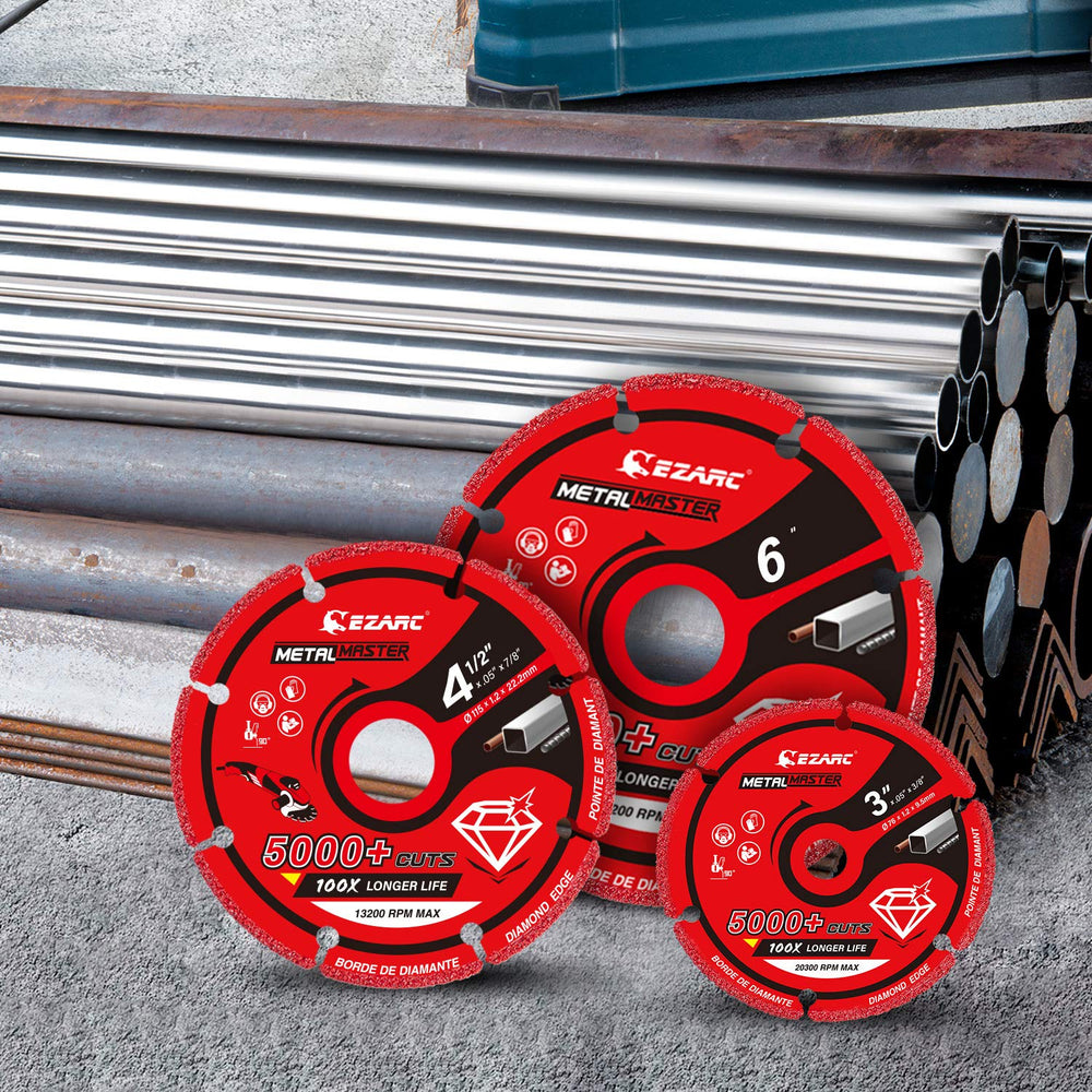 EZARC Cut Off Wheels Set, 3” x 1/16” x 3/8” Cutting Wheel 25 Pack, Diamond Cu...