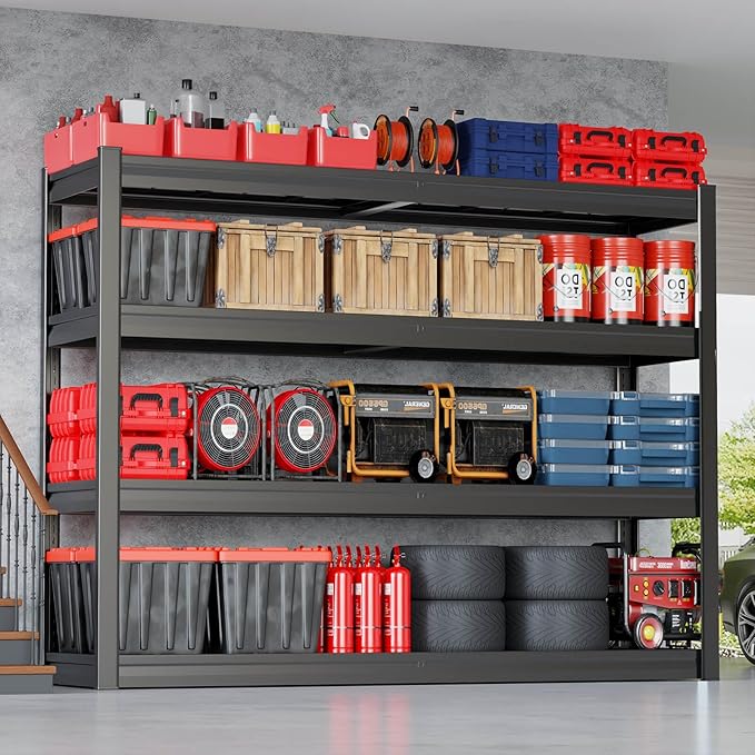67" Wide Garage Shelving Unit, 3500 LBS Capacity, Industrial Adjustable ...