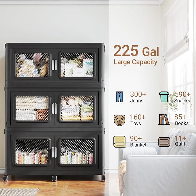 900 Qt Stackable Storage Bin (3 Pack)