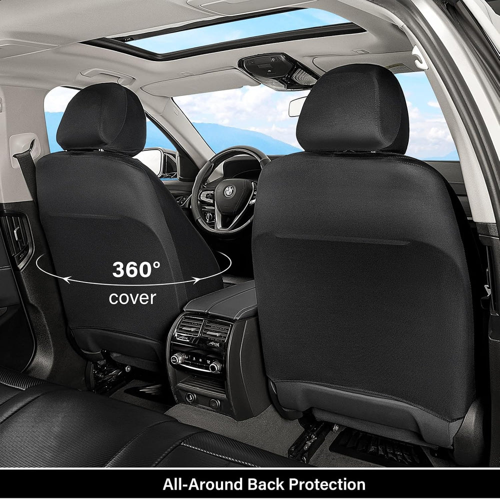 Coverado Leather Car Seat Covers Full Set & Carbon Fiber, Waterproof and ...