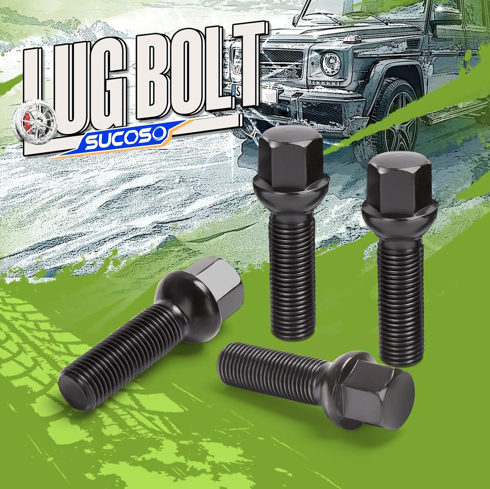M14x1.5 Lug Bolts for Audi A4 S4 A5 Wheel Spacers, 20Pcs Extended Ball Seat L...
