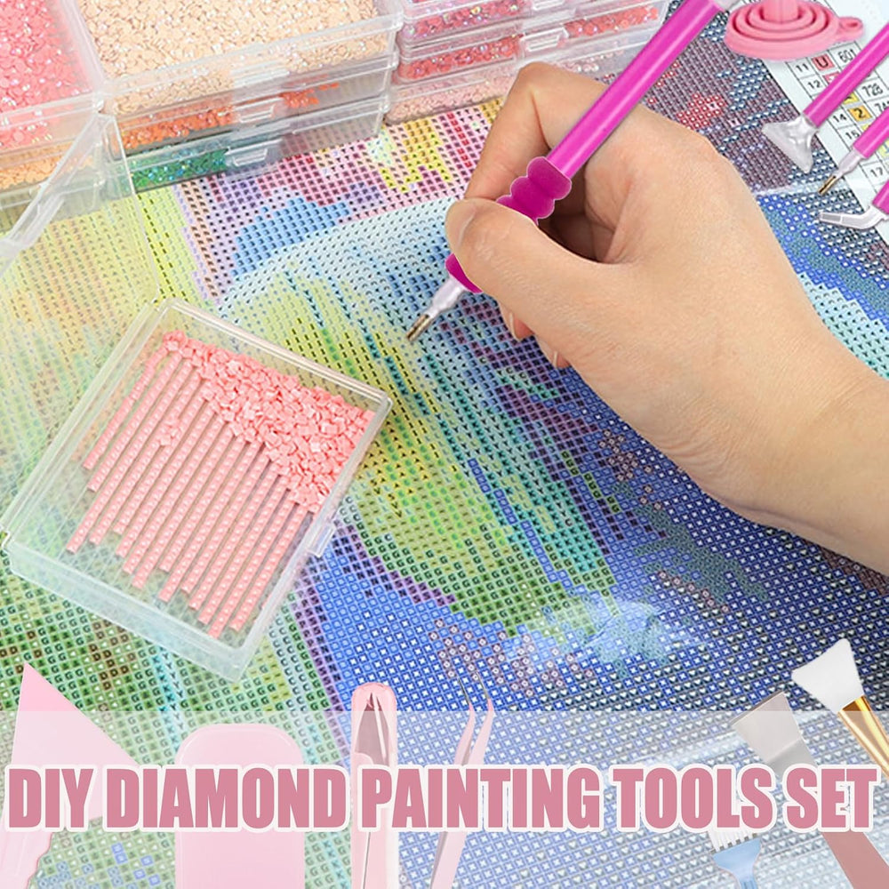 Qlonry 185 Pcs All Inclusive Diamond Painting Tool Kit Diamond Art Accessorie...