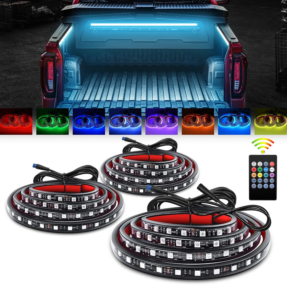 GOOACC RGB Truck Bed Light Strip 3PCS 60" 270 LEDs Neon Accent Lighting ...