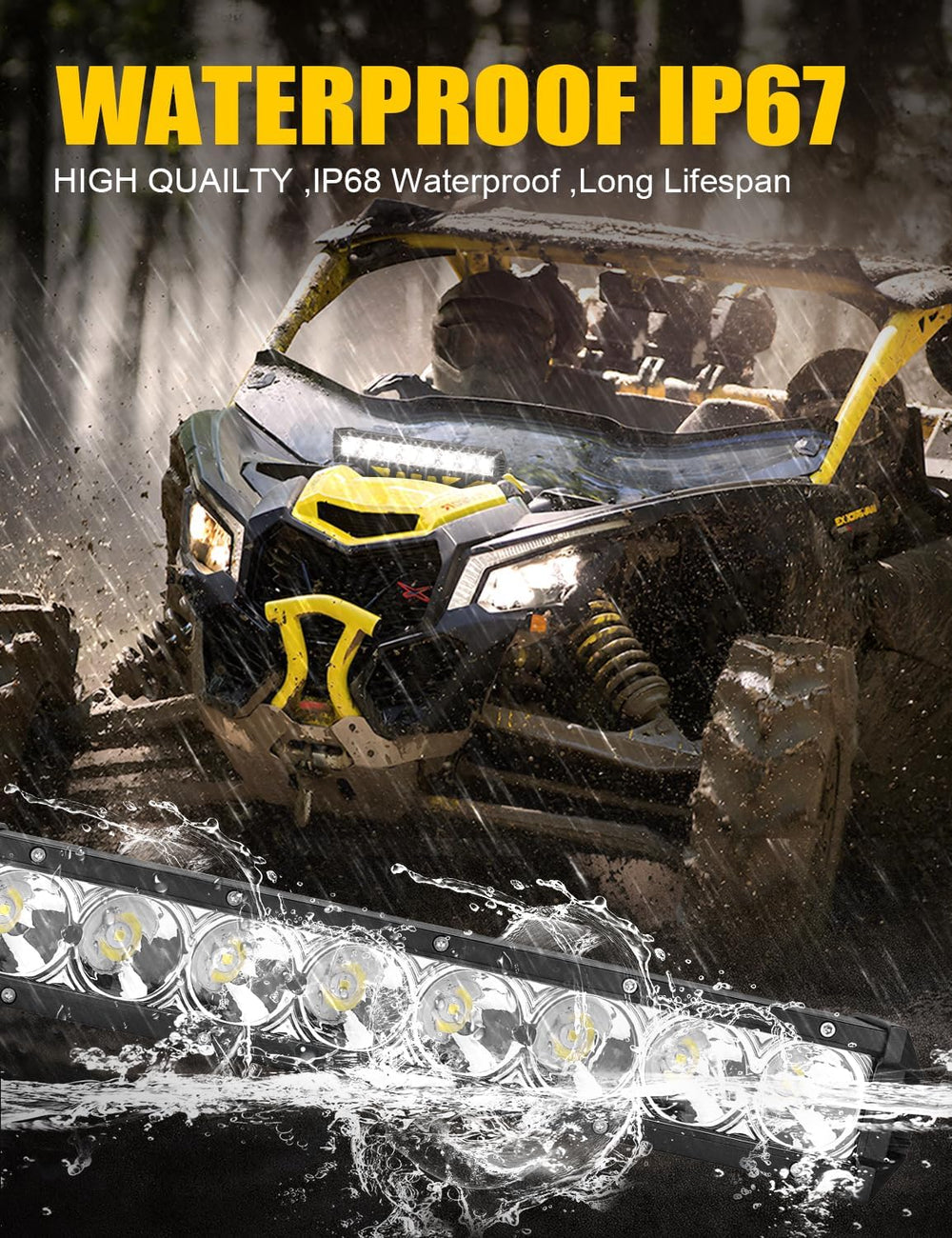 X3 Shock Tower Light Bar Mount Kit Compatible with Can-Am Maverick