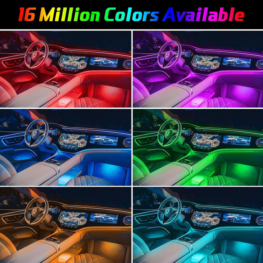 Car LED Lights Interior Light, 10 in 1 Car Ambient Lighting Kits with 315in F...