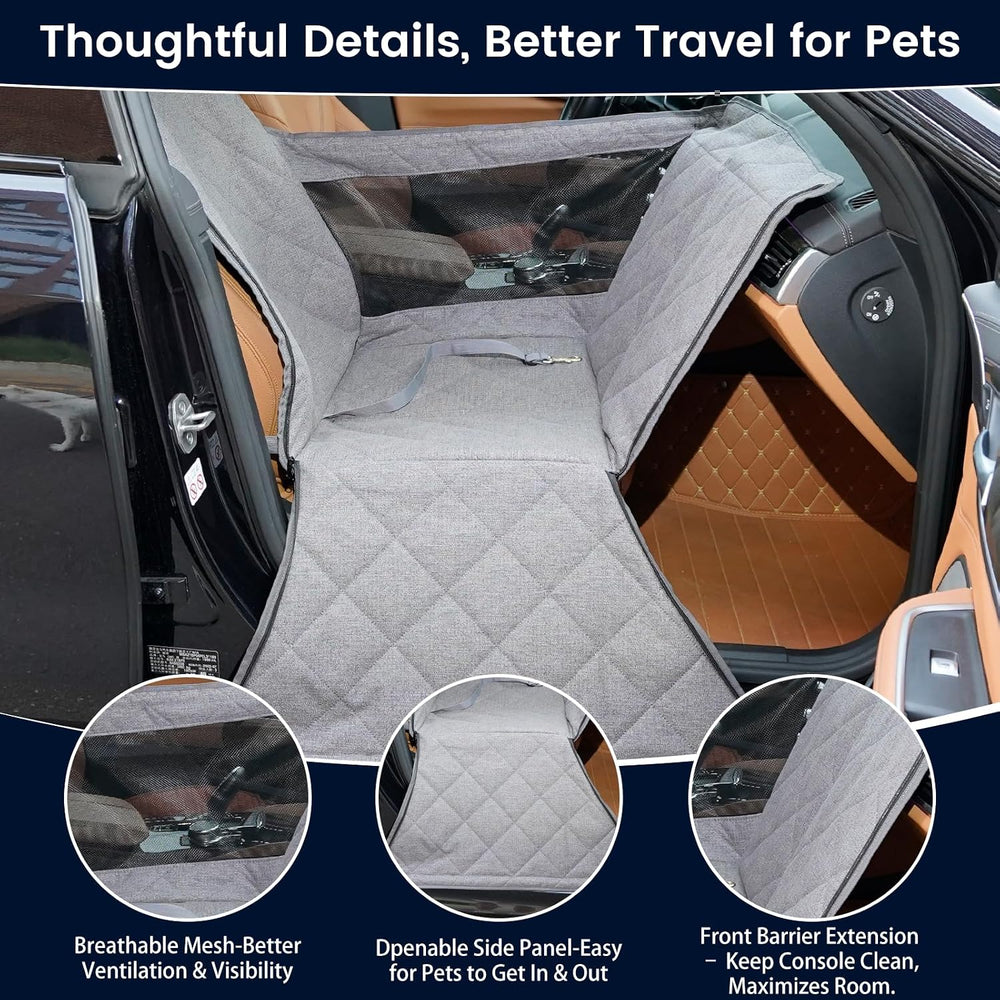 Front Seat Dog Car Seat for Small/Medium Dogs with Door Protection โ Full Cov...