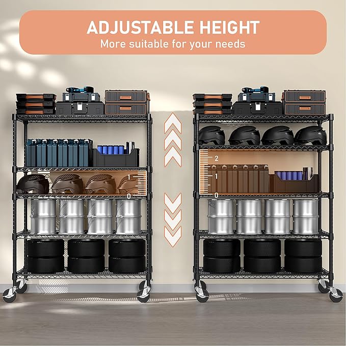Garage Shelving 5 Tier Industrial Metal Shelving Units