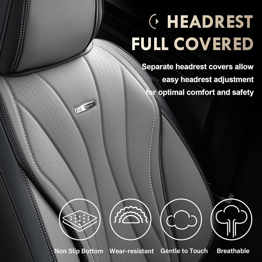 Coverado Car Seat Covers, 5 Seat Front and Back Seat Covers, Waterproof Seat ...