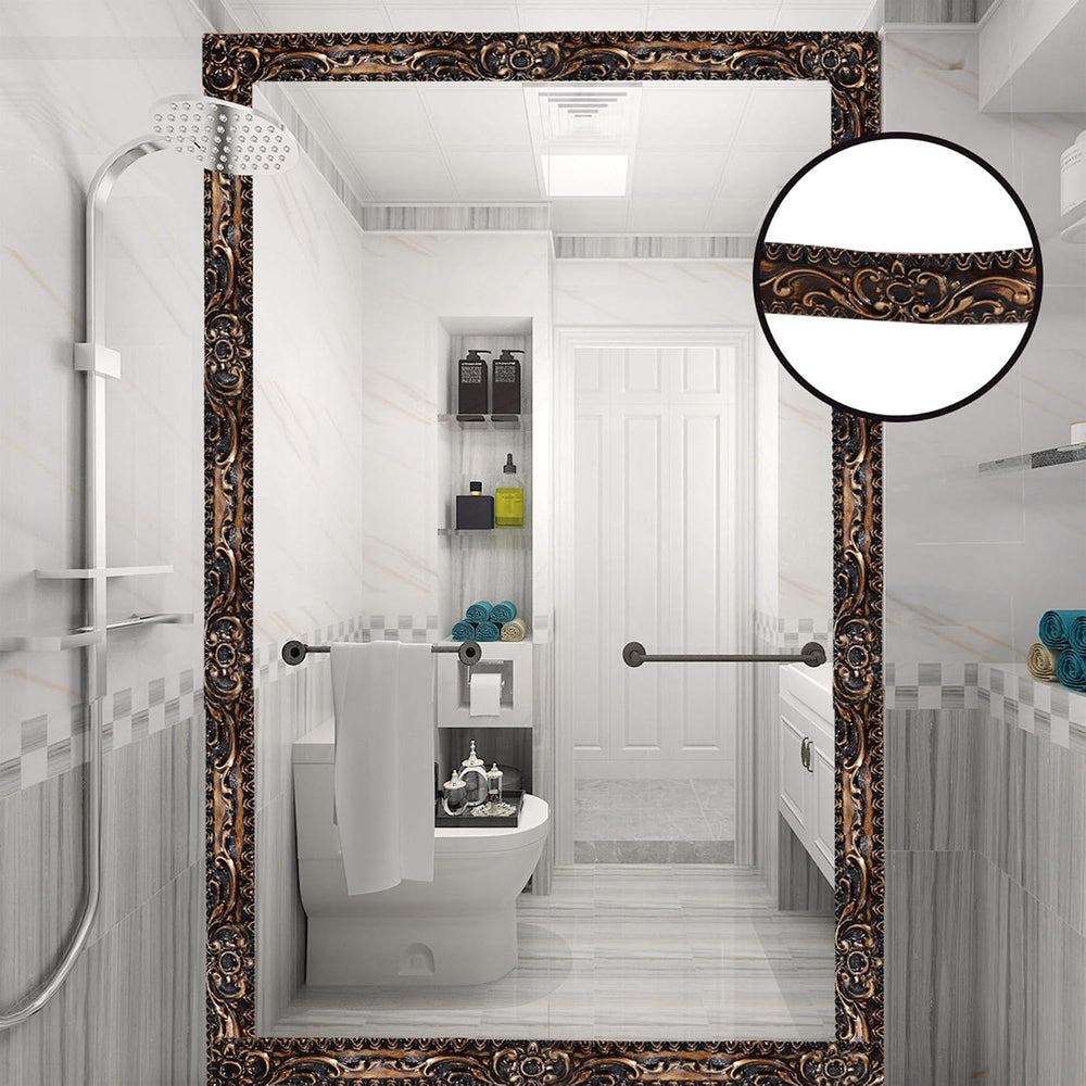 Flexible Wall Trim, 16.4 Feet Peel and Stick Molding - Brass