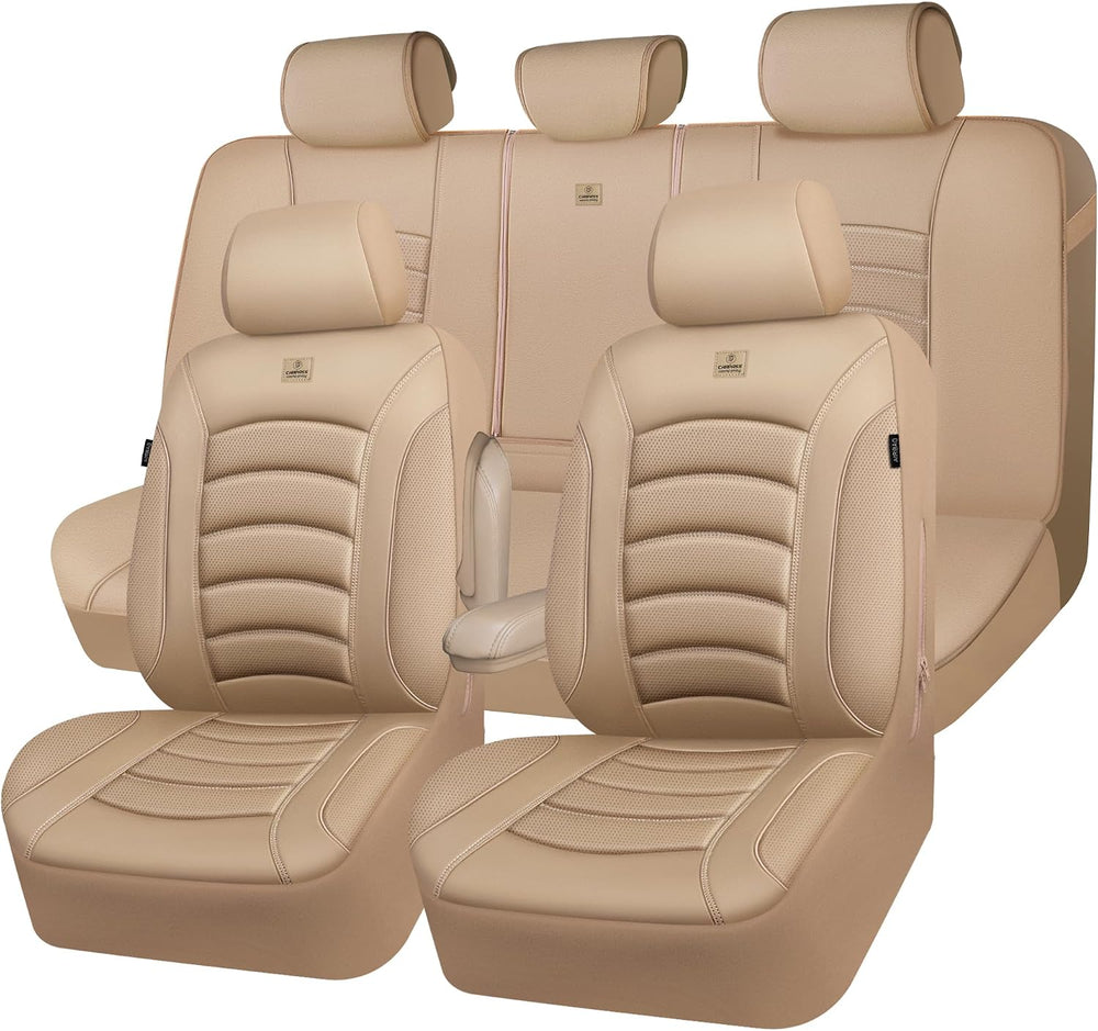 CAR PASS 3D Foam PU Leather Car Seat Covers, Universal Seat Covers Full Sets ...
