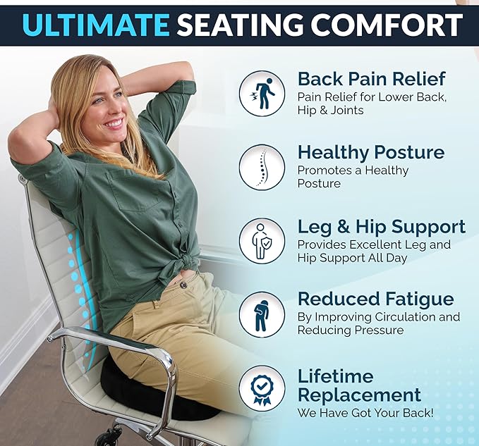 ComfiLife Premium Gel & Memory Foam Seat Cushion – Doctor Recommended Office