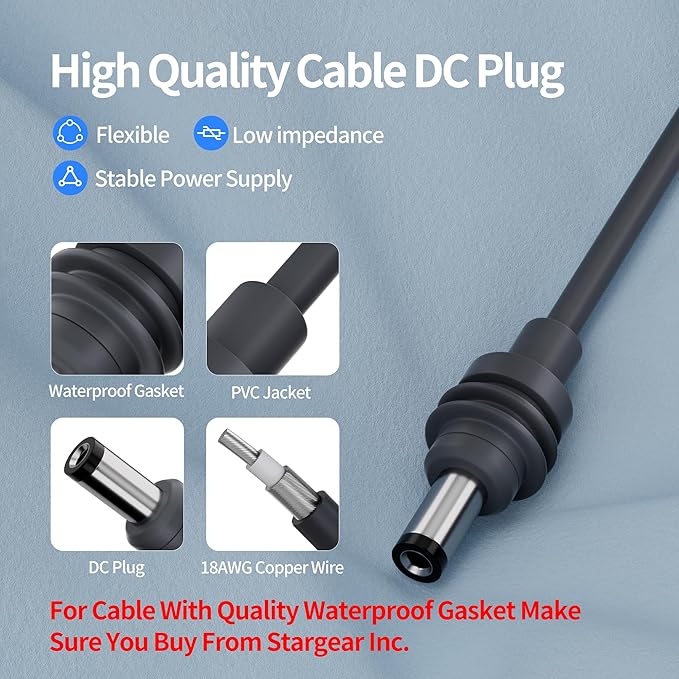 Starlink Gen 3 Power Cord 12V to 57V 4.5A Converter