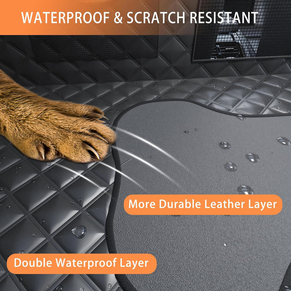 Dog Back Seat Cover Hard Bottom Truck Back Seats Protector, Large Backseat Ex...
