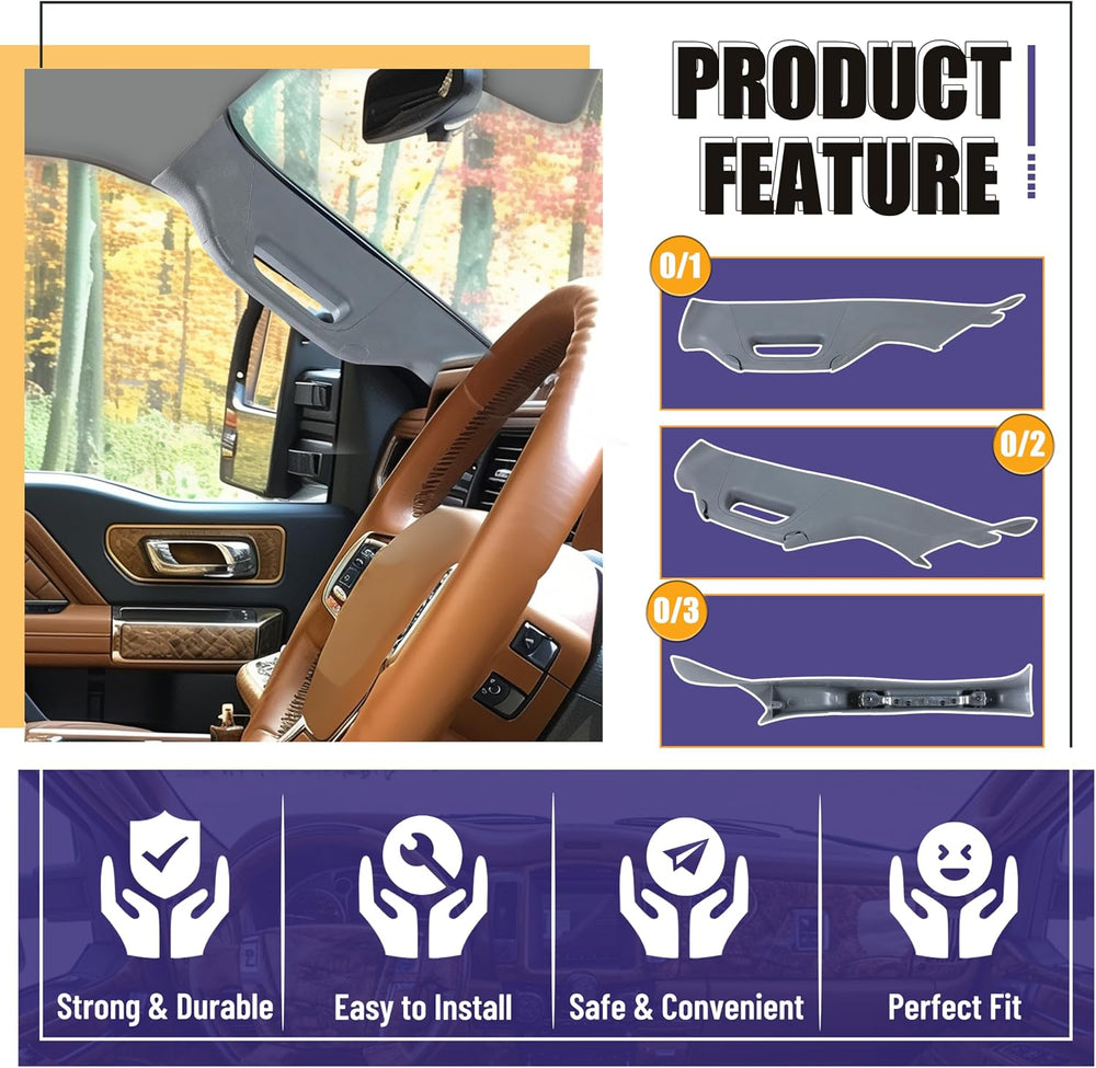 HECASA A Pillar Grab Handle Interior Trim Left Driver Side Compatible with 20...