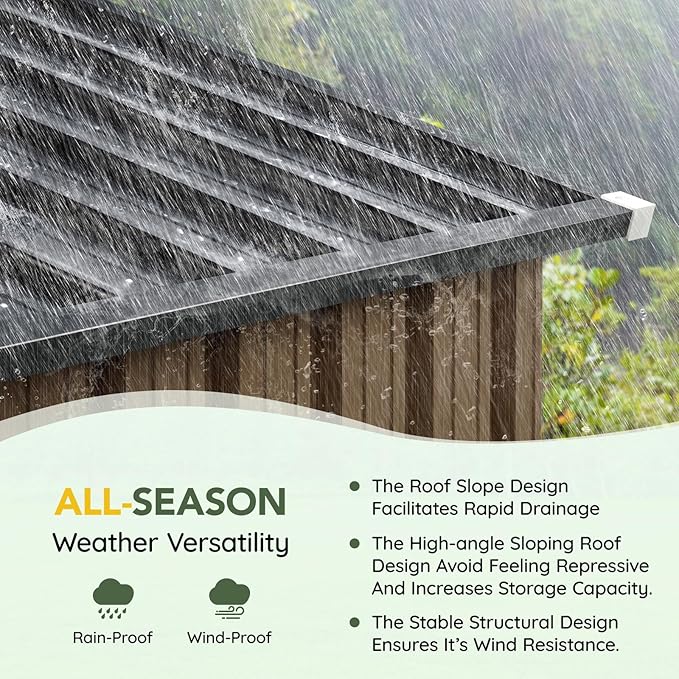 Breezz 5x3FT Vertical Outdoor Steel Storage Shed