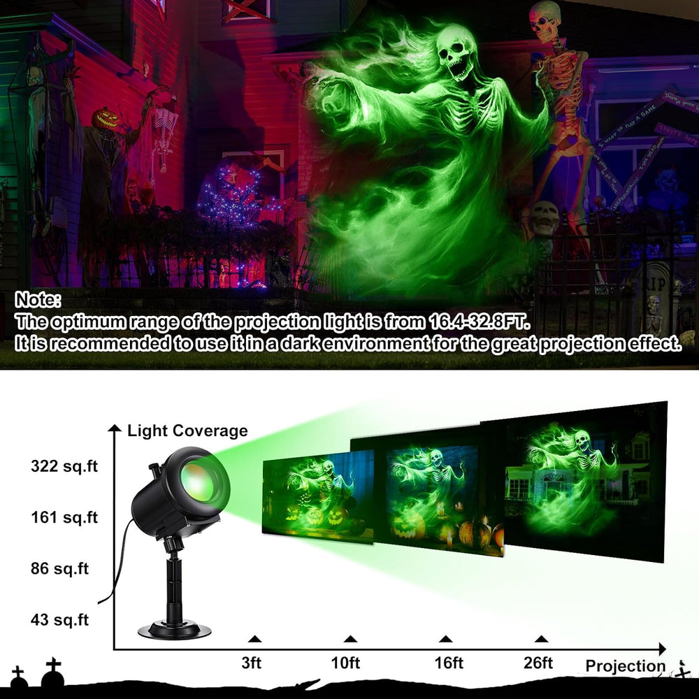 12 in 1 Halloween Projector Lights Dynamic Halloween Decorations Outdoor