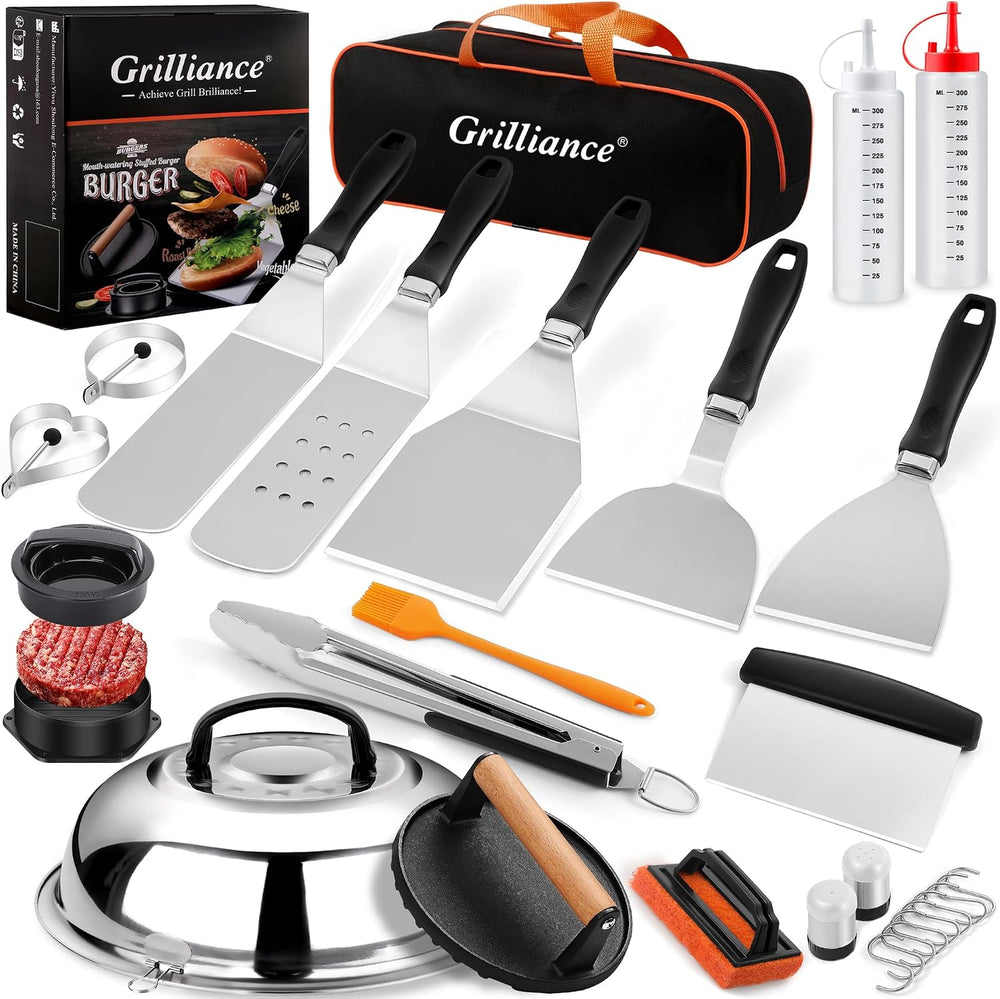 Grilliance 27pcs Griddle Accessories Kit for Blackstone, Professional Hibachi...
