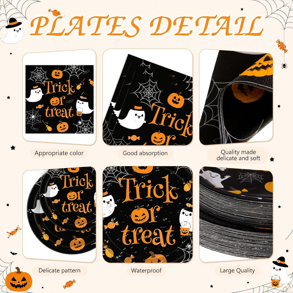 Ceenna Halloween Trick or Treat Party Supply Decoration for 50, Orange