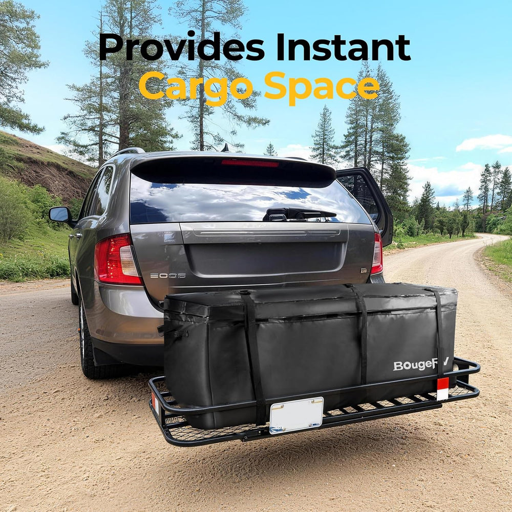 BougeRV Hitch Cargo Carrier Bag Waterproof/Rainproof for Car Truck SUV Vans R...