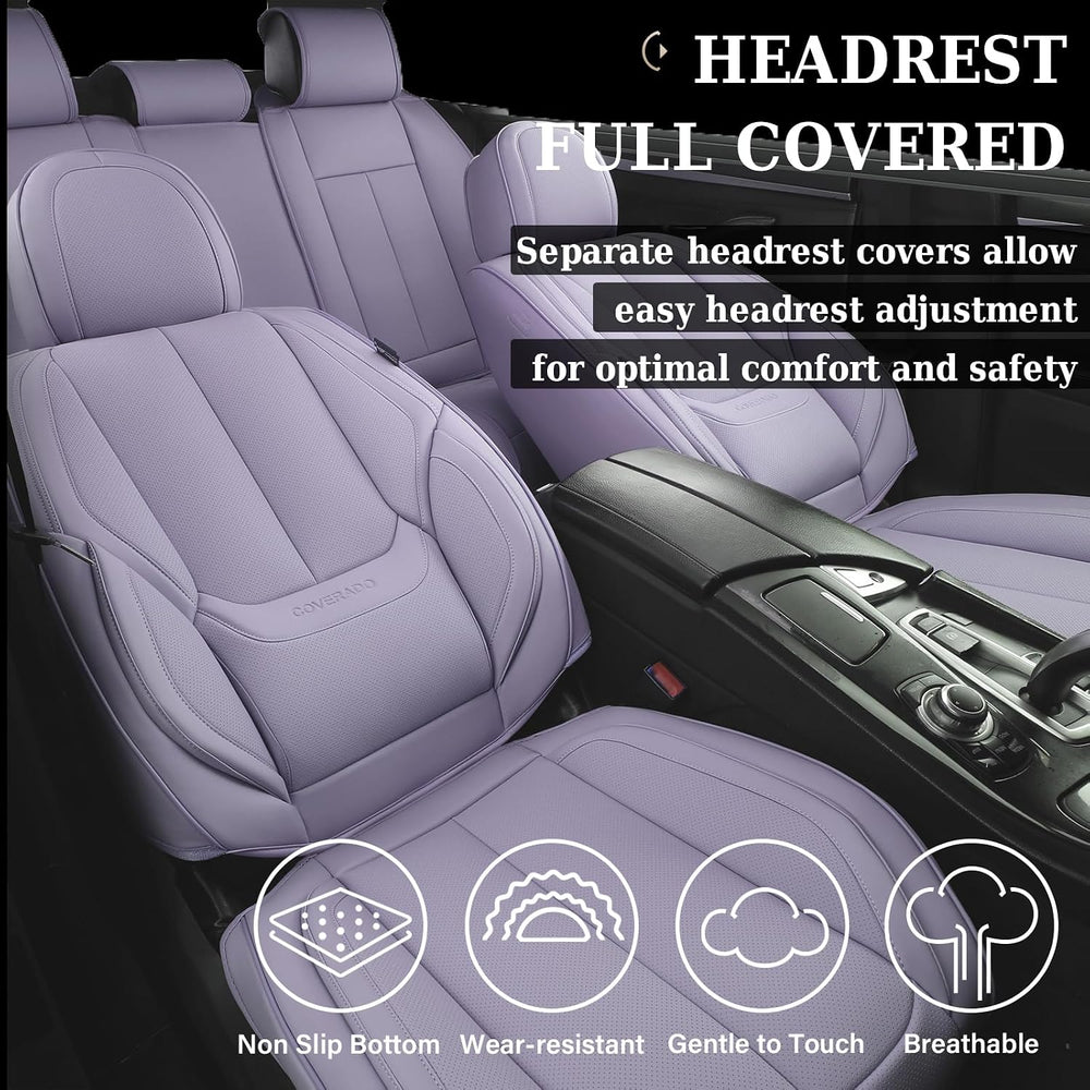 Coverado Car Seat Covers Full Set, Seat Covers for Cars, Car Seat Covers Fron...