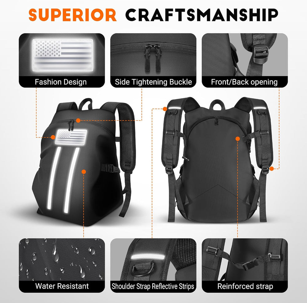 Motorcycle Backpack, Waterproof Helmet Backpack
