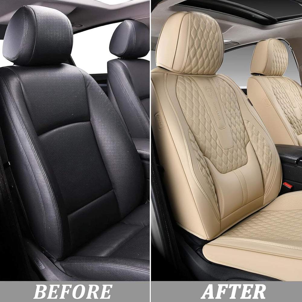 Coverado Front Seat Covers, Car Seat Covers Front Seats, Nappa Leather Seat C...