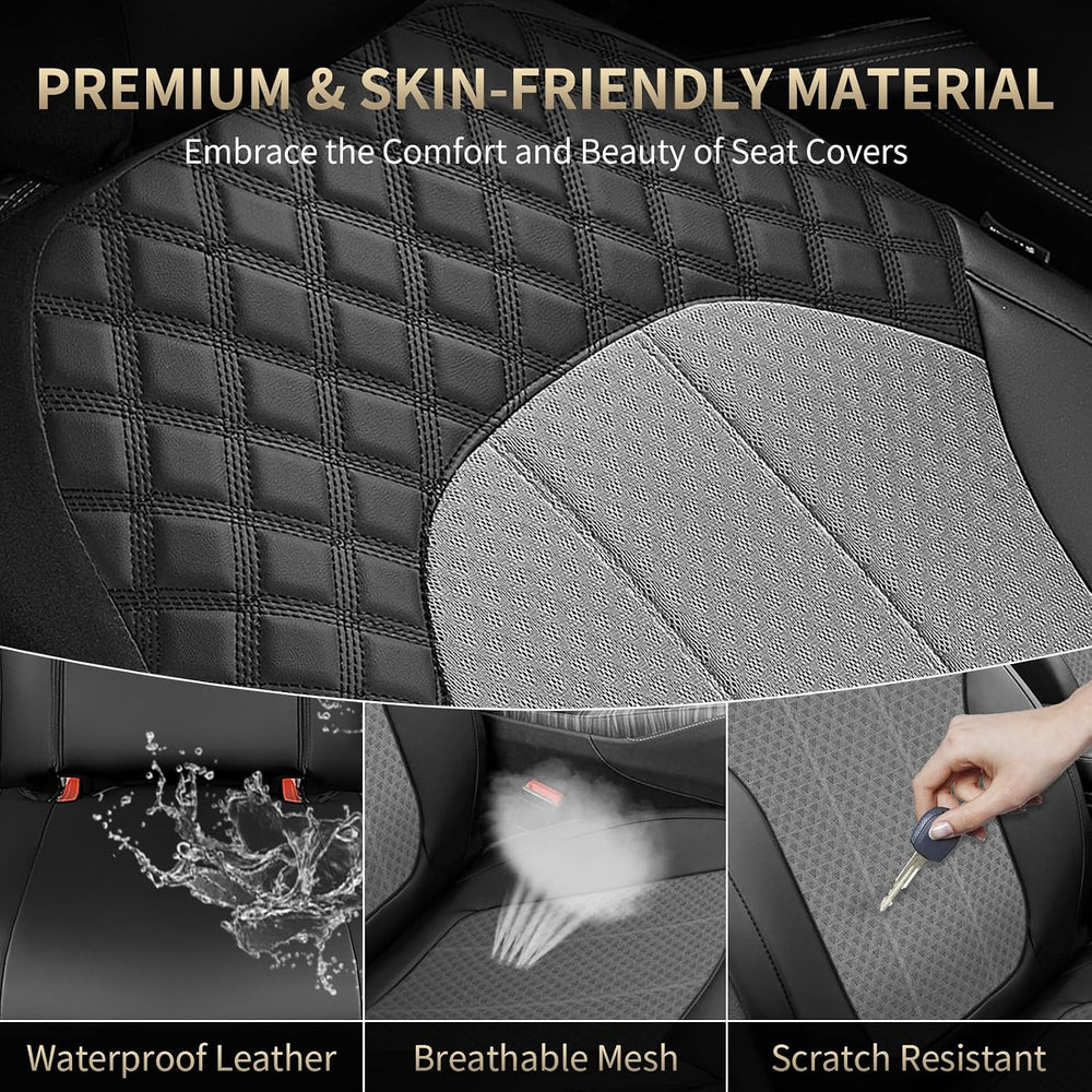 Leather Seat Cover, Car Seat Covers Front Set, Waterproof Car Seat Protectors...