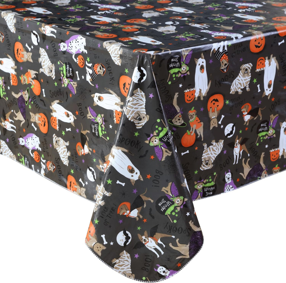 Newbridge Halloween Pets Vinyl Tablecloth 60 x 102 Inch Rectangle
