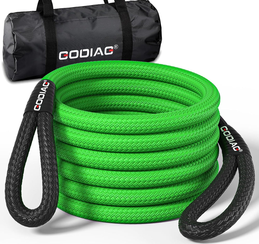 GODIAG 1"×30ft Kinetic Recovery Rope Recovery Tow Strap Heavy Duty Energ...