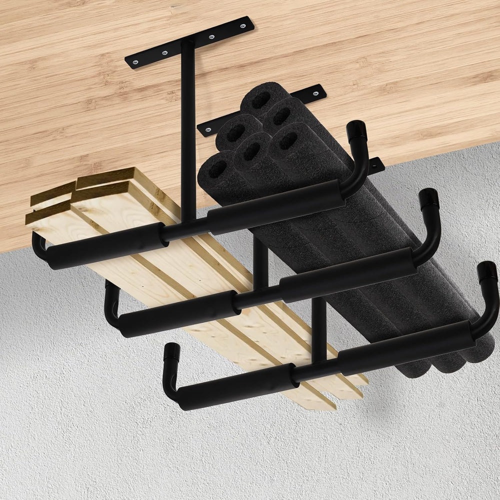Tlence 4 Pack Overhead Garage Storage Hooks, 16.5" Heavy Duty Ceiling Mo...