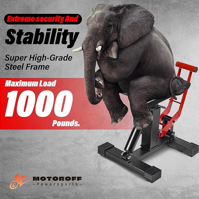 Adjustable Dirt Bike Stand & Powersport Jack 1000LBS Capacity, Heavy Duty