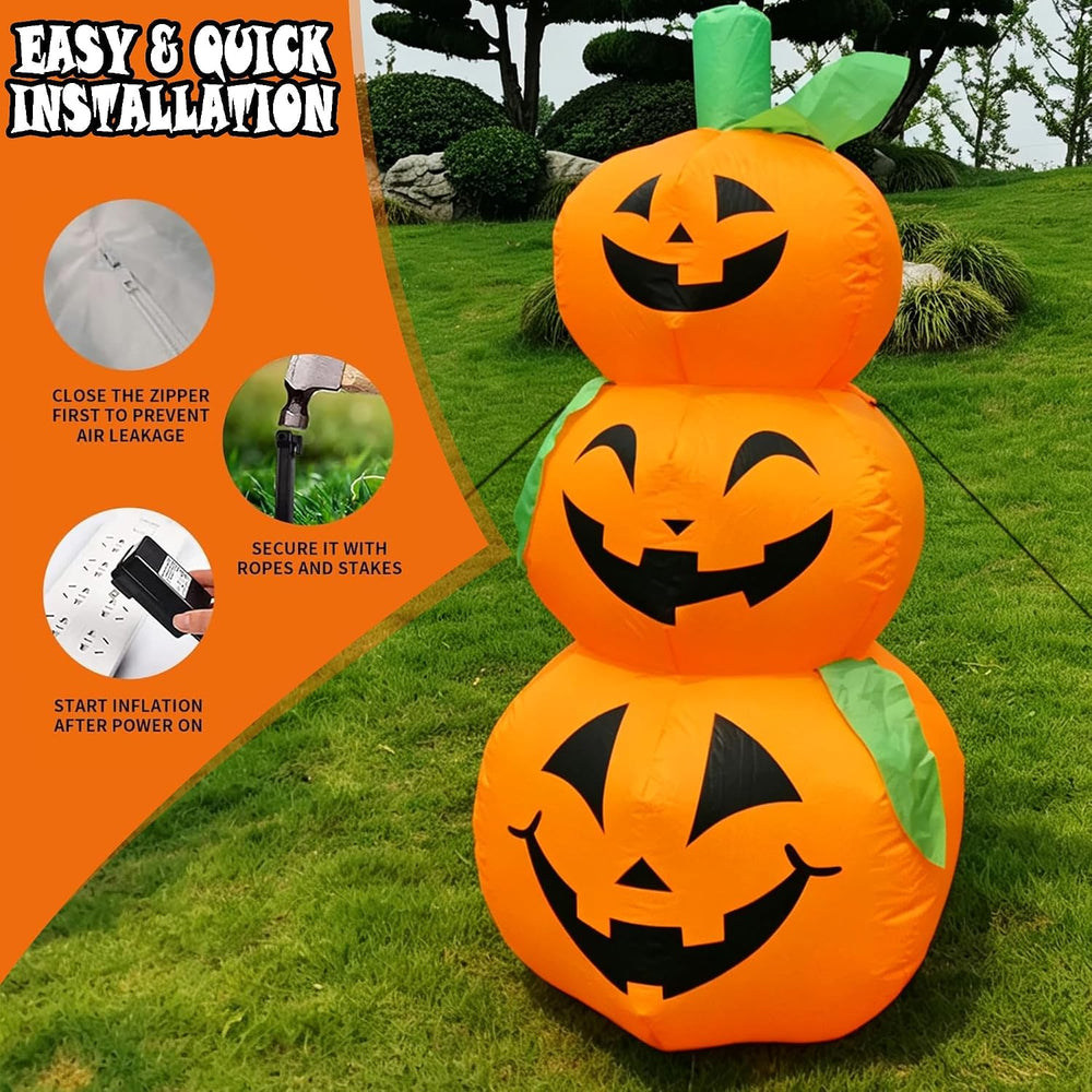 4.3FT Halloween Inflatable Pumpkin Blow Ups Outdoor Yard Decoration