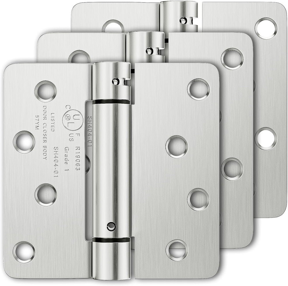 Luxbaro 3 Pack Self Closing Door Hinges 4 Inch, Adjustable Tension