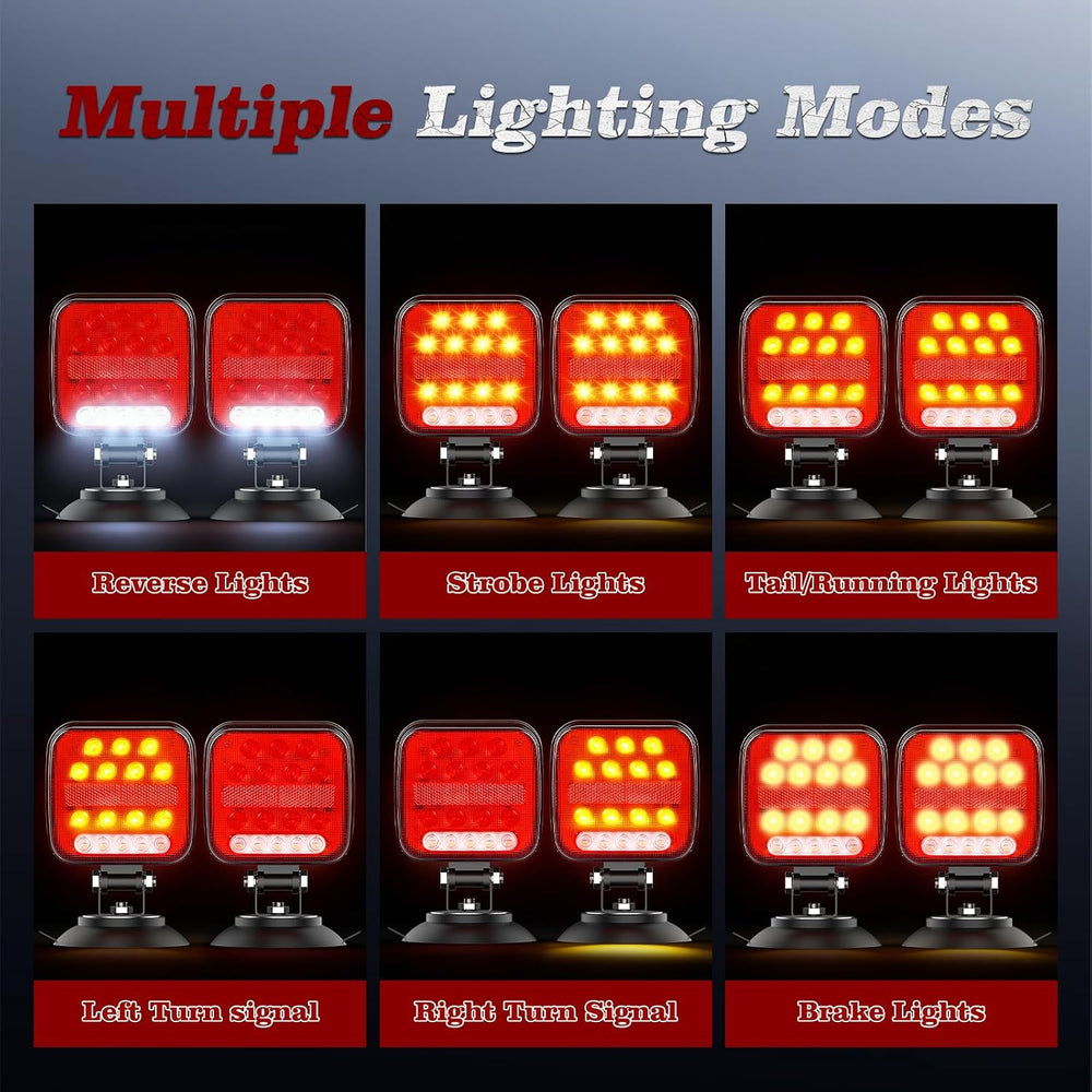 Wireless Trailer Lights Magnetic Kit, IP67 Waterproof