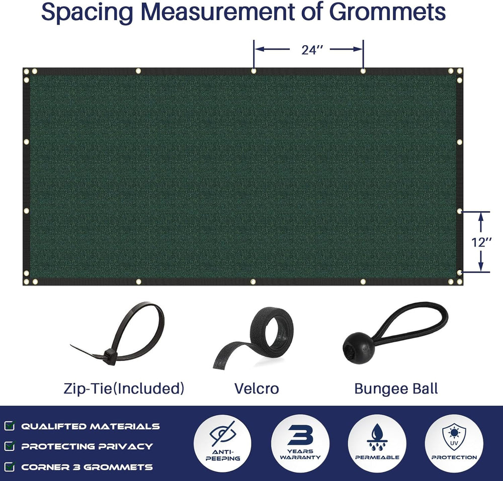 Windscreen4less 4' x 50' Privacy Fence Screen Heavy Duty Windscreen F...