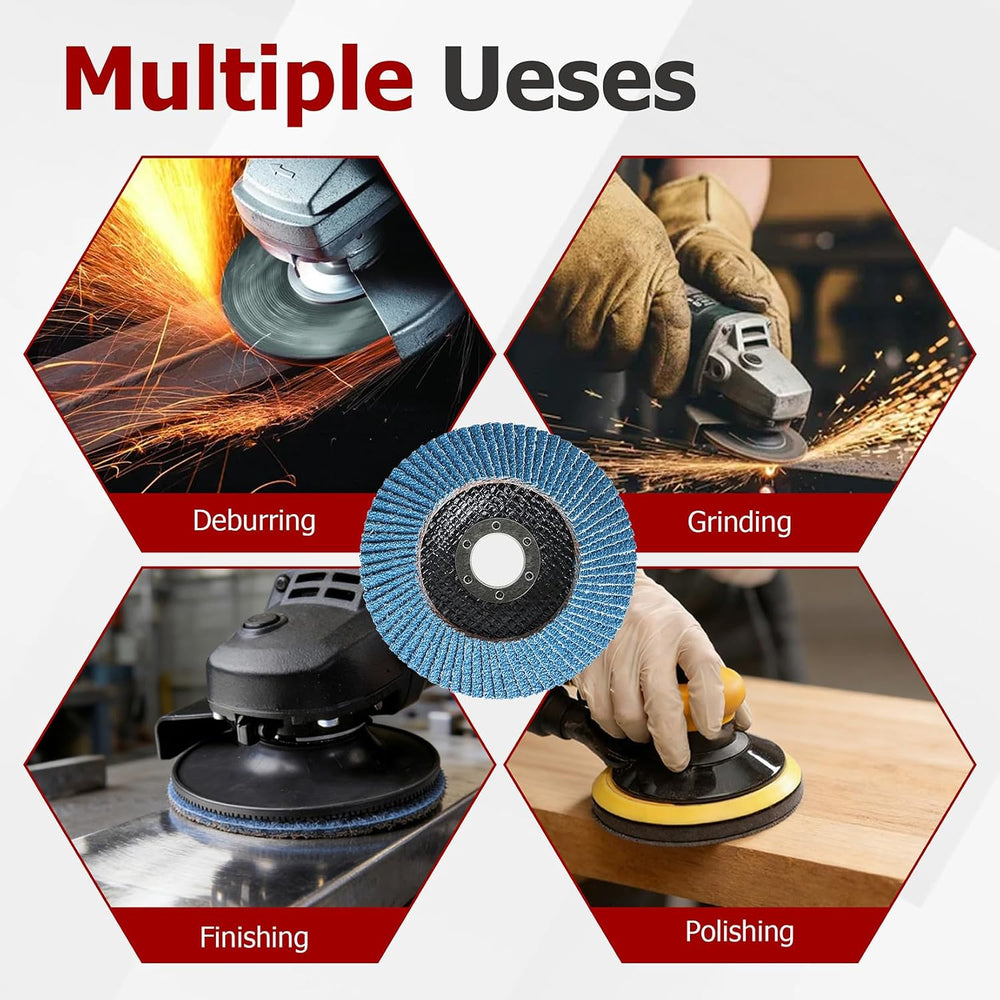findmall 50 Pack 4-1/2" X 7/8" 40 GRIT Flap Disc Grinding Wheel San...