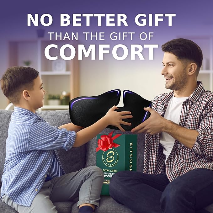 Pressure Relief Seat Cushion for Tailbone Pain – X Large Office Chair Cushion