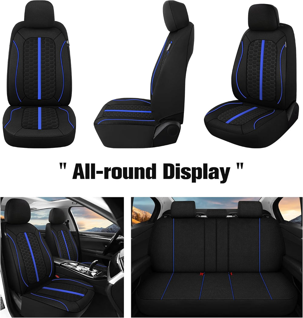 Breathable Premium Car Seat Covers Full Set๏ผ3D Air-Mesh Seat Covers for Cars๏ผ...