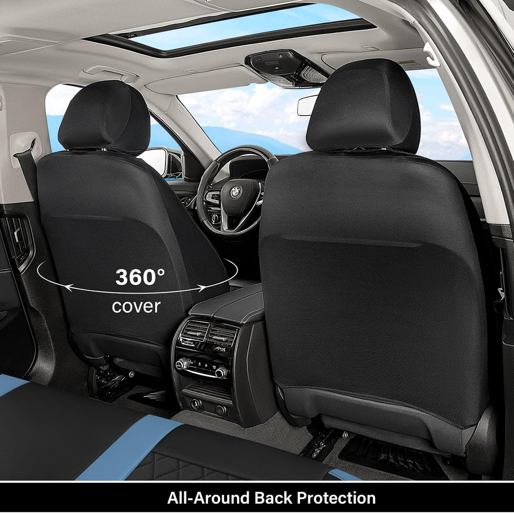 Coverado Universal Leather Seat Covers Full Set for 5 Seats โ Waterproof, Dur...