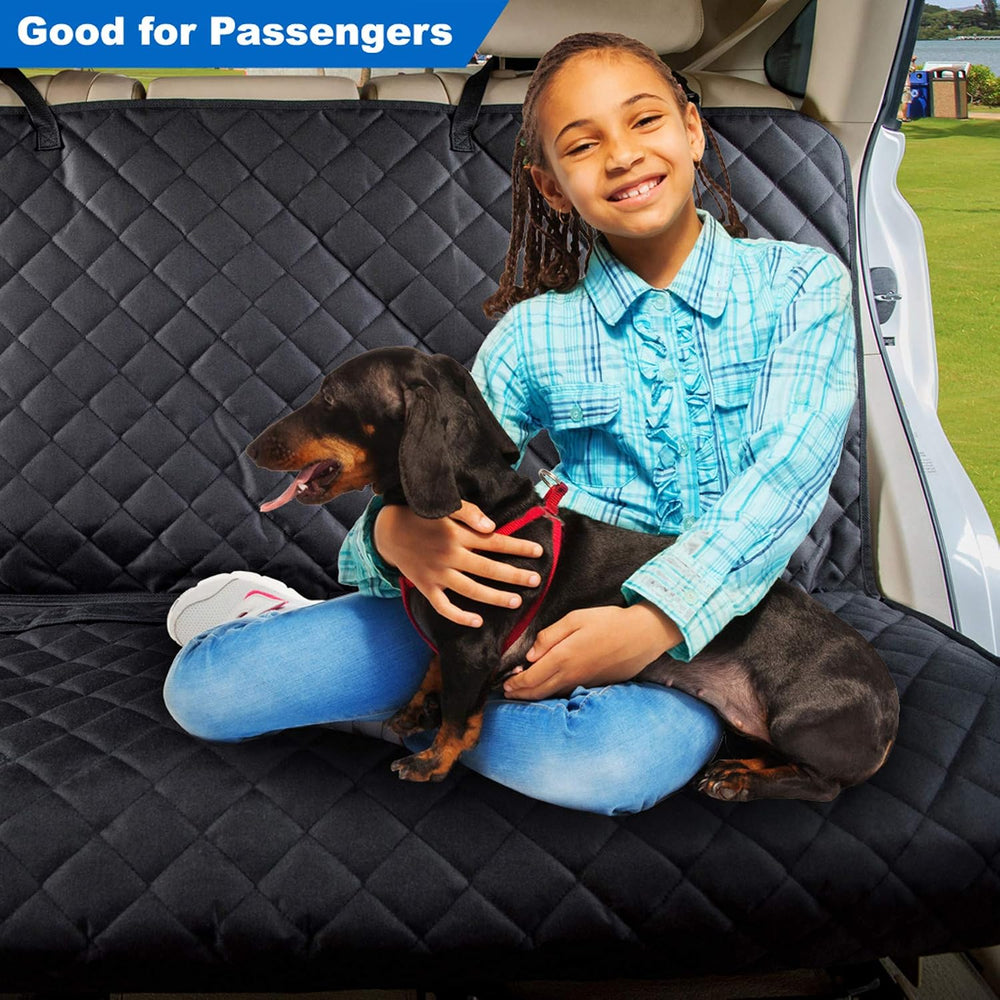 VIEWPETS Bench Car Seat Cover Protector, Waterproof Heavy-Duty, Black