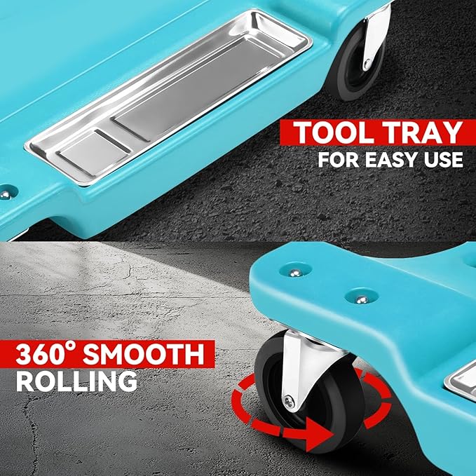 Auto Dynasty 40 Inches Mechanic Creeper, Automotive Garage Repair Low Profile