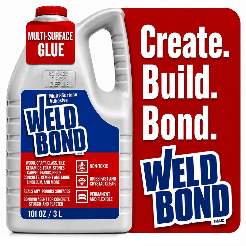 Weldbond Glue - Bonds Most Anything! 3L /101 oz Non-Toxic Adhesive Glue For W...