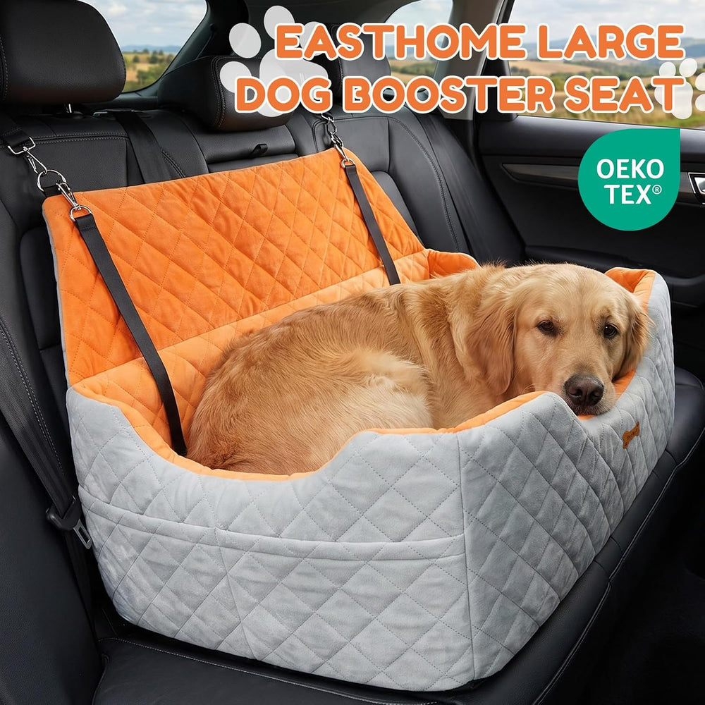 Dog Car Seat for Large Medium Dogs up to 55 lbs, Gray