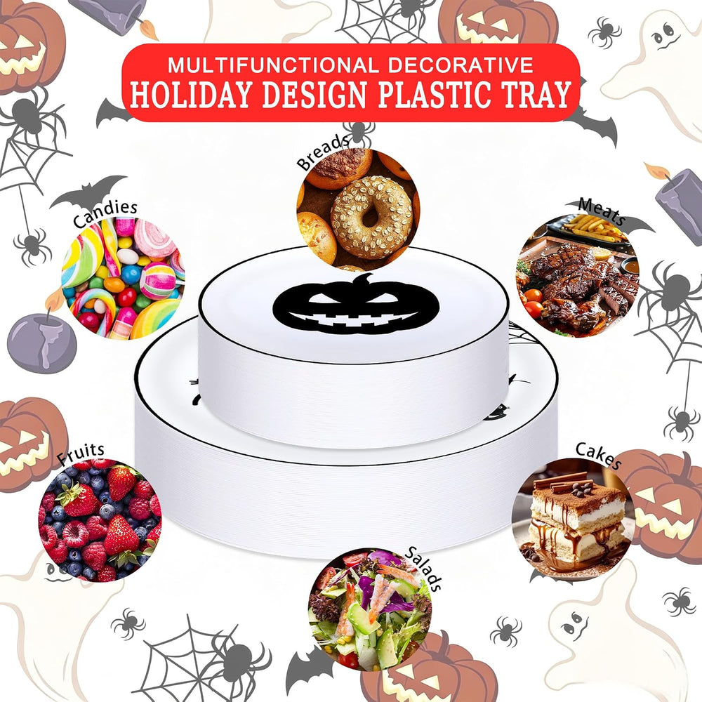 150 Pcs Black Halloween Tableware Party Supplies Serve 30