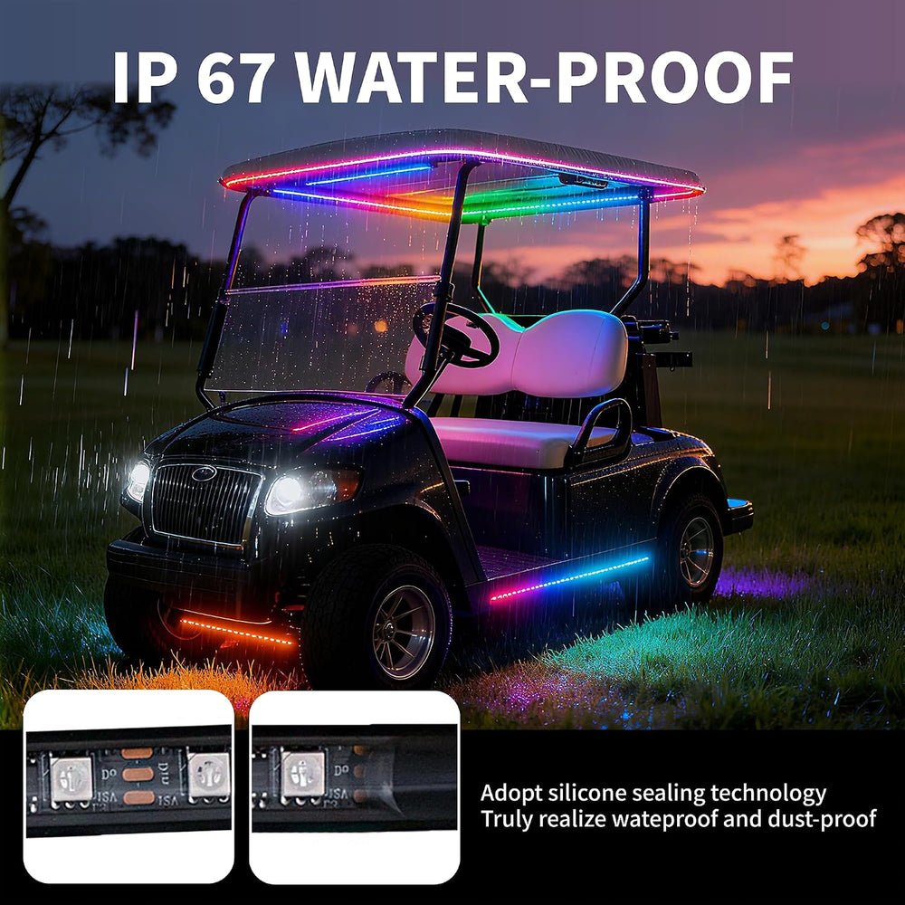 4Pcs Golf Cart Lights underglow Light kit/Accessories Lighting/Wheel Lights/l...