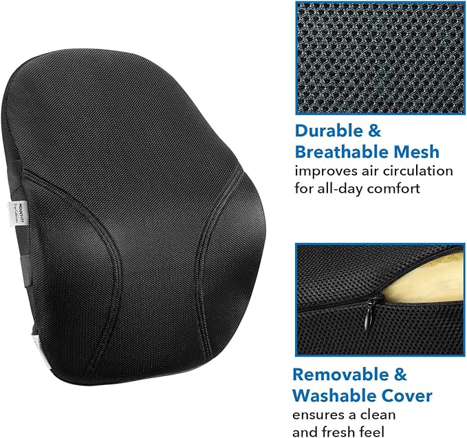 Mount-It! Office Chair Cushion, Lumbar Support Pillow