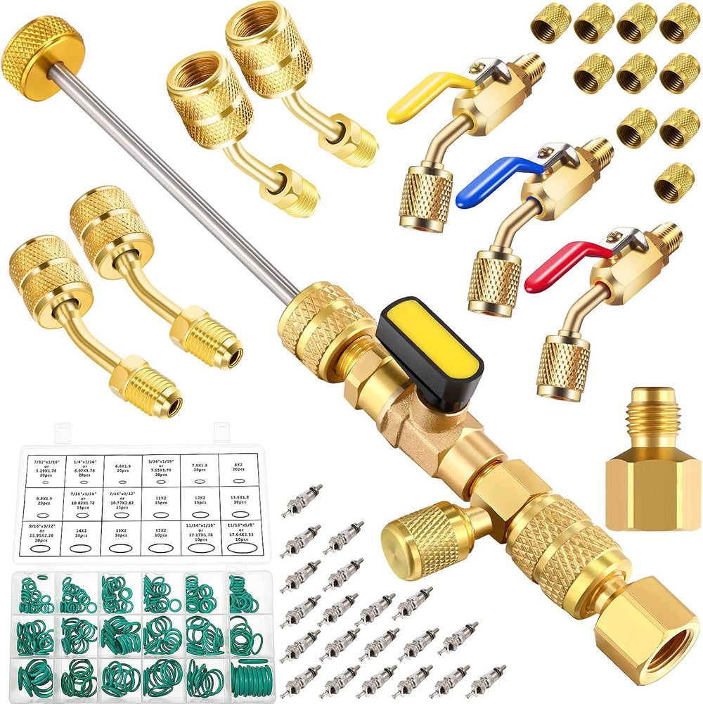 Mudder R410a Valve Core Remover Tool HVAC 7 Air Conditioning Refrigerant Angl...